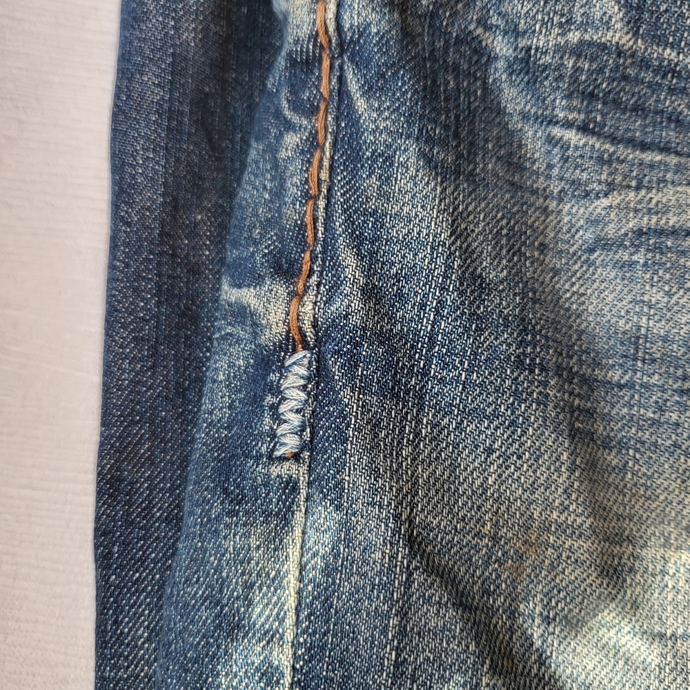 Guess Men's Vintage Y2K Falcon Slim Bootcut Baggy Distressed 36 Button Jeans - Picture 8 of 10